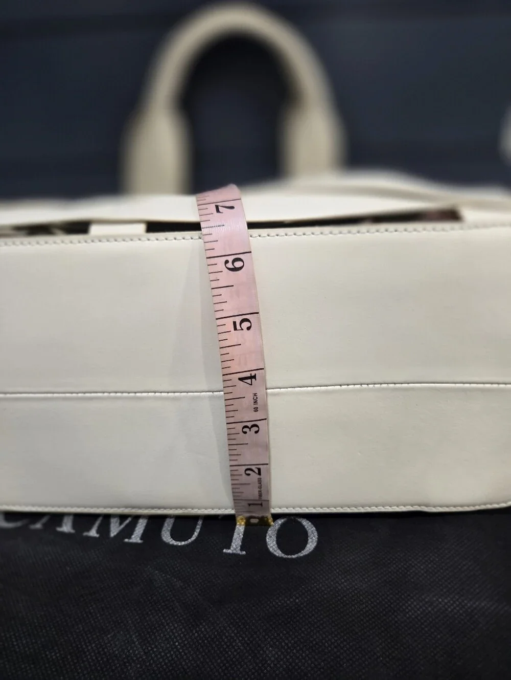 Vince Camuto Cecil Woven Tote In Coconut Cream  Leather